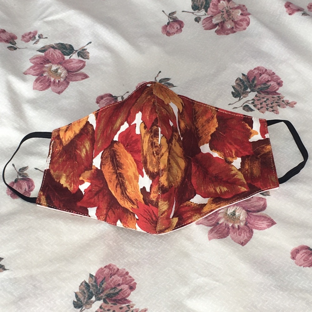 Autumn Leaves dark and bold, quality face mask